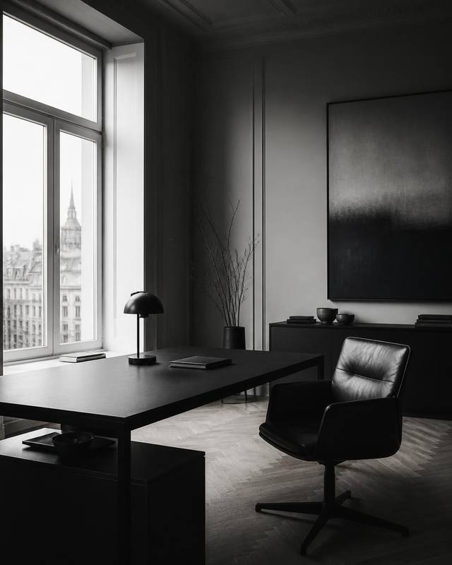 SAC Group's minimalist consulting office in Copenhagen with a view over the city rooftops